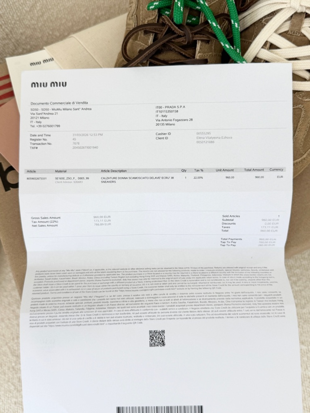 ✨NEW✨MIU MIU Women’s New Balance X Miu Miu 530 SL Suede Sneakers - Ecru / EU 38 - Picture 15 of 16